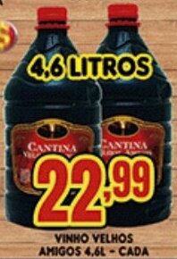 Supermercados Cristal Vinho Velhos Amigos 4.6L - cada oferta