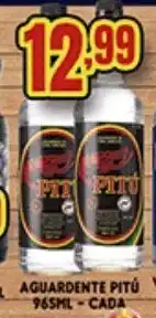 Supermercados Cristal Aguardente Pitu 965ml oferta
