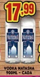 Supermercados Cristal Vodka Natasha 900ml cada oferta