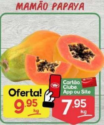 Supermercados Princesa Mamão papaya kg oferta