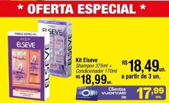 Fort Atacadista Kit Elseve Shampoo 375ml + Condicionador 170ml oferta