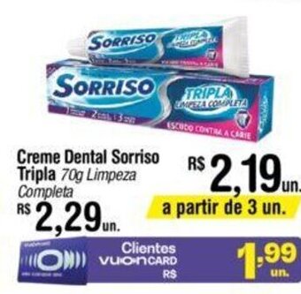 Fort Atacadista Creme Dental Sorriso Tripla 70g oferta