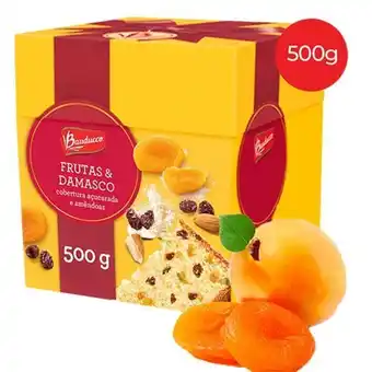 São Roque Supermercados Panetone bauduco frutas secas e damasco 500g oferta