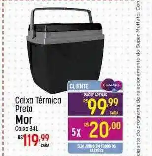 Muffato Caixa térmica preta mor oferta