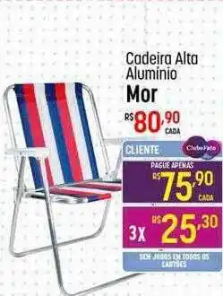 Muffato Cadeira alto alumínio mor oferta