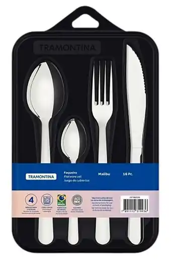 D'avó Supermercado Faqueiro tramontina inox 16pc malibu oferta