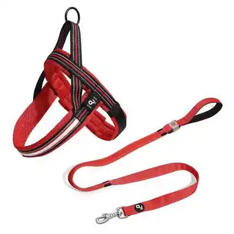 Kit guia e peitoral vermelho tam. g mimo - pp335a