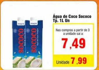 Spani Atacadista Água de coco sococo tp. oferta