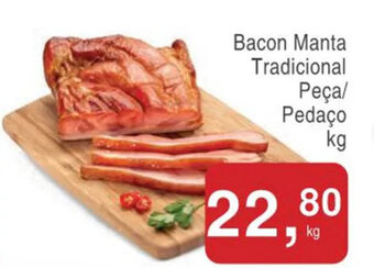 Mineirão Atacarejo Bacon manta Tradicional Peça/ pedaço 1kg oferta