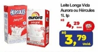 Semar Supermercado Leite Longa Vida Aurora ou Hércules 1L tp oferta