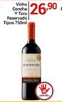X Supermercados Vinho Concha y Toro Reservado tipos 750ml oferta