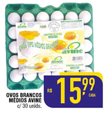 Mercantil Rodrigues Ovos Brancos Medios Avine c/30 unids. oferta