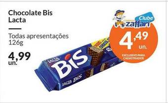 Zaffari Chocolate Bis Lacta 126g oferta