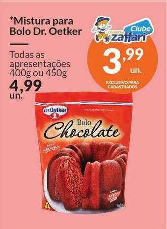 Zaffari Mistura Para Bolo Dr. Oetker 400g ou 450g oferta