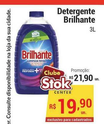 Stok Center Detergente Brilhante 3L oferta