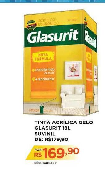 Tinta Acrílica Gelo Glasurit 18l Suvinil