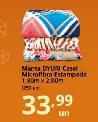 Manta Dyuri Casal Microfibra Estampada 1.80mx2.00m