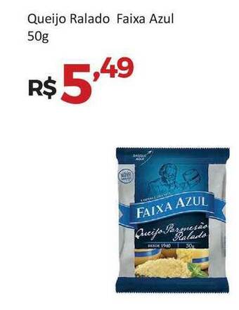 Villarreal Supermercados Queijo Ralado Faixa Azul 50g oferta