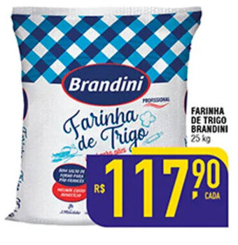 Mercantil Rodrigues Farinha de Trigo Brandini 25kg oferta