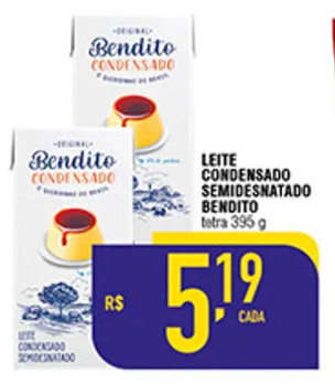 Mercantil Rodrigues Leite Condensado Semidesnatado Bendito 395g oferta