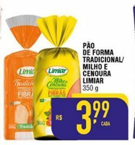 Mercantil Rodrigues Pão de forma limiar 350g oferta