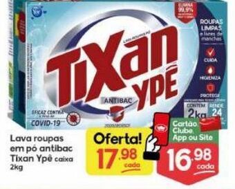 Lava roupas em pó antibac tixan ype caixa 2kg