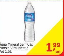Tenda Atacado Água mineral sem gás pureza vital nestlé pet 1,5l oferta