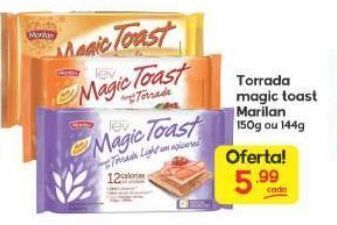 Supermercados Princesa Torrada magic toast marilan 150g ou 144g oferta
