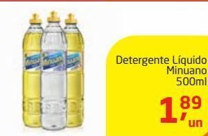 Tenda Atacado Detergente líquido minuano 500ml oferta