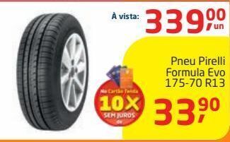 Tenda Atacado Pneu pirelli formula evo 175-70 r13 oferta