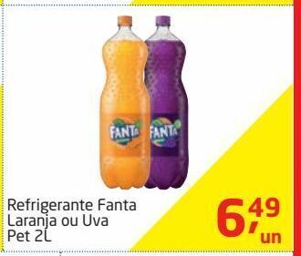 Tenda Atacado Refrigerante fanta laranja ou uva pet 2l oferta