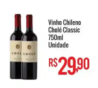 Mart Minas Vinho Chileno Chole Classic 750ml unidade oferta