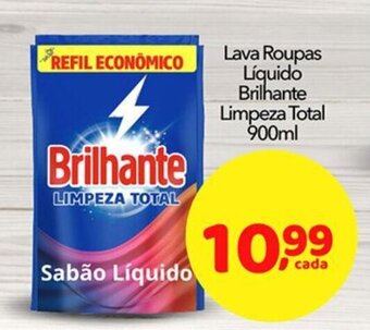Lopes Supermercados Lava roupas Liquido Brilhante Limpeza Total 900ml oferta