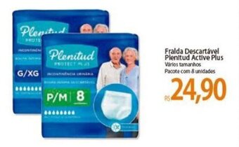 Fralda Descartavel Plenitud Active Plus 8 unidades
