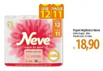 Atacadão Papel Higiénico Neve 30m 12 rolos oferta
