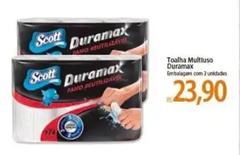 Atacadão Toalha Multiuso Duramax 3 unidades oferta