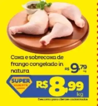 Super Lagoa Coxa e sobrecoxa de frango congelado in natura 1kg oferta