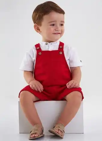 Posthaus Up baby - conjunto body e jardineira festa bebê vermelho oferta
