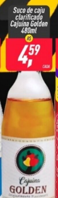 Frangolândia Suco de Caju clarificado Cajuina Golden 480ml oferta