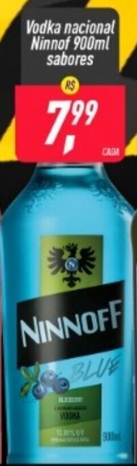Frangolândia Vodka Nacional Ninnoff 900ml sabores oferta