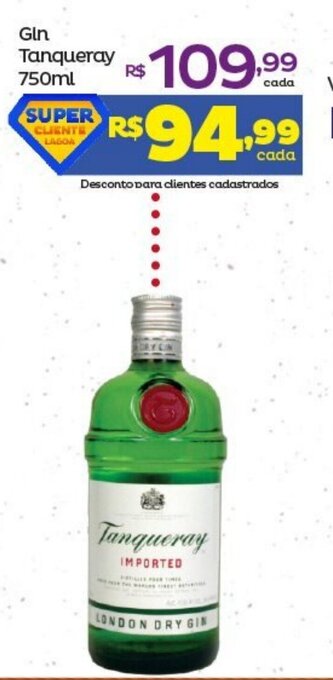 Super Lagoa Gin Tanqueray 750ml oferta