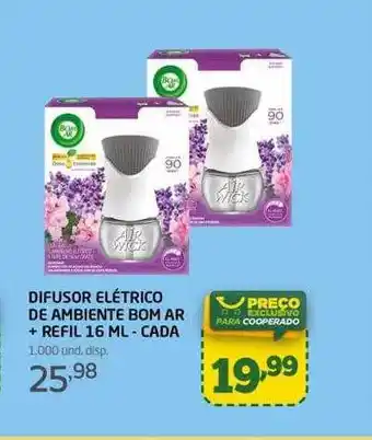 Cooper Difusor elétrico de ambiente bom ar + refil cada oferta