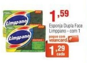 Veran Supermercados Esponja Dupla Face Limppano com 1 oferta