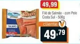 Veran Supermercados File de Salmao com Pele Costa Sul 500g oferta
