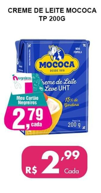 Negreiros Creme de leite Mococa tp 200g oferta