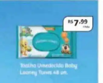 Drogarias Tamoio Toalha umedecida baby looney tunes oferta