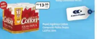 Drogarias Tamoio Papel higiênico cotton compacto folah dupla l12p11 oferta