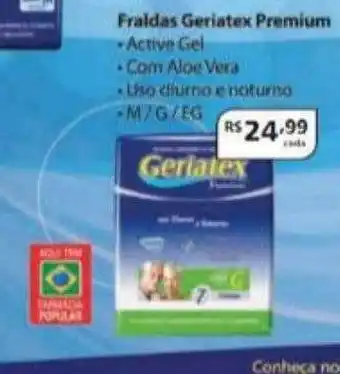 Drogarias Tamoio Fraldas geriatex premium oferta