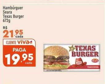 Supper Rissul Hambúrguer seara texas burger oferta