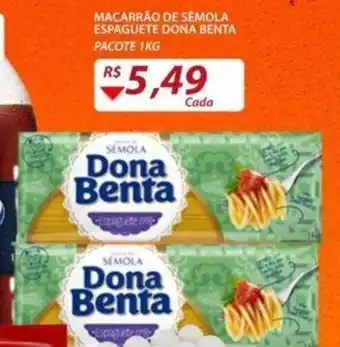 Assaí Atacadista Macarrão de semola Espaguete Dona Benta 1kg oferta